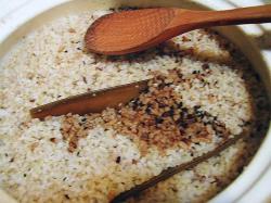 ご飯　昆布　炒り玄米