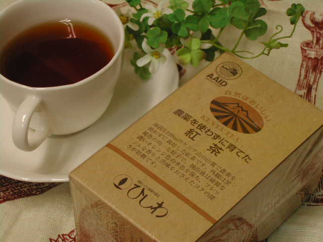 鮮やかな赤色とフレッシュな香りの【農薬を使わずに育てた紅茶(ティーバッグ)】